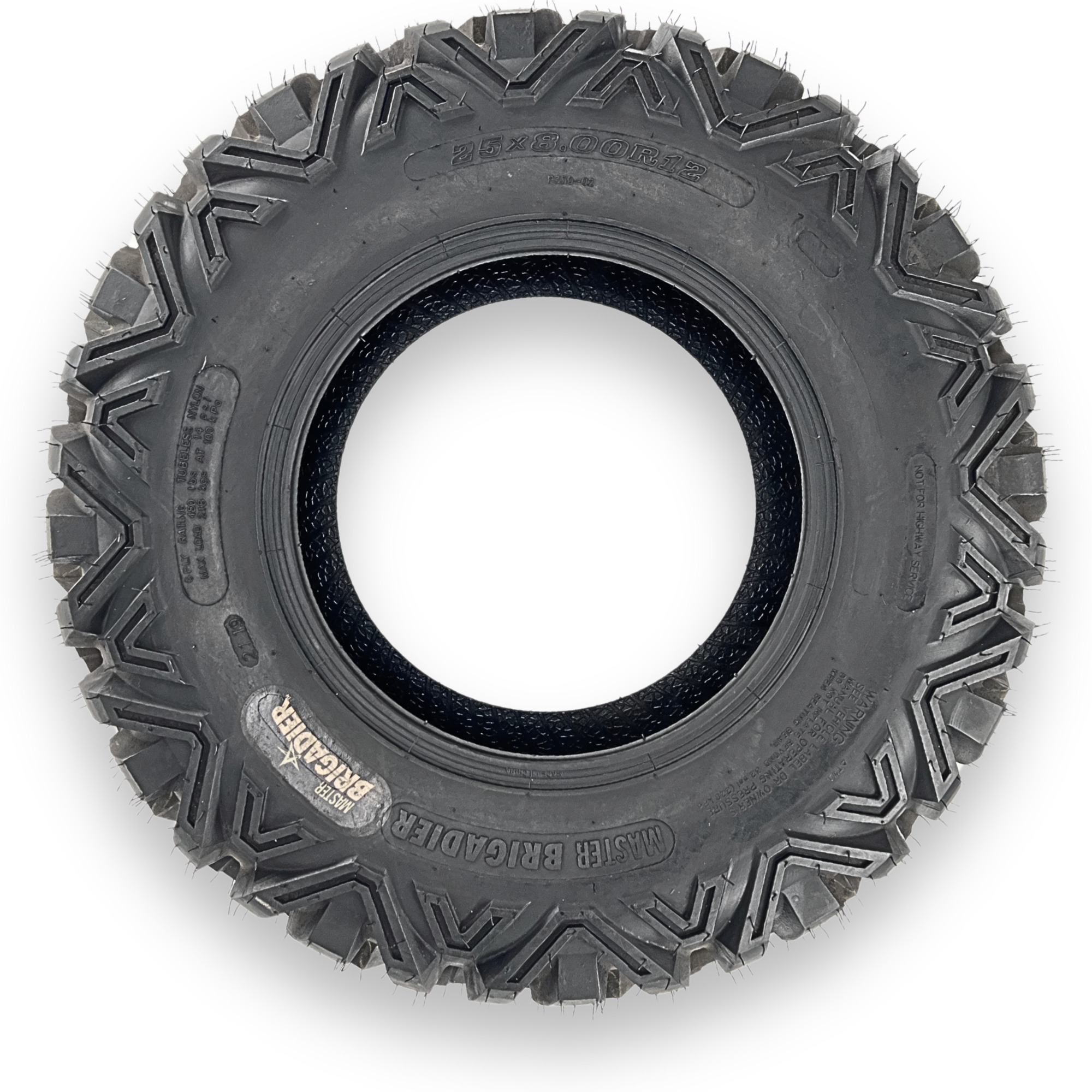 Master 25x8.00R12 Brigadier 6 Ply TL Tire